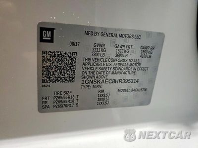 Zdjęcie 13 z 13 samochodu: 2017 CHEVROLET TAHOE K1500 LS VIN:1GNSKAEC8HR395314 - miniatura
