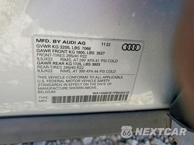 Zdjęcie 14 z 14 samochodu: 2023 AUDI E-TRON SPORTBACK PRESTIGE VIN:WA13ABGE1PB020418 - miniatura