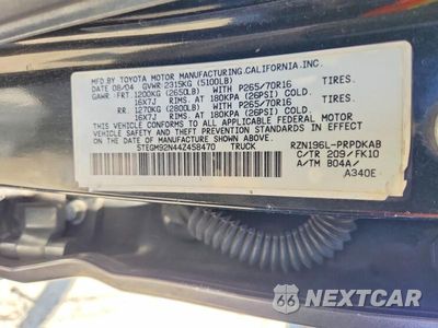 Zdjęcie 12 z 12 samochodu: 2004 TOYOTA TACOMA PRERUNNER VIN:5TEGM92N44Z458470 - miniatura