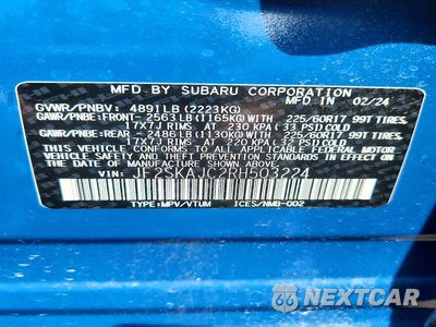 Zdjęcie 14 z 14 samochodu: 2024 SUBARU FORESTER WILDERNESS VIN:JF2SKAJC2RH503224 - miniatura