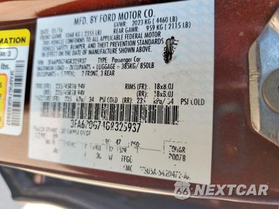 Zdjęcie 12 z 12 samochodu: 2016 FORD FUSION S VIN:3FA6P0G74GR325937 - miniatura