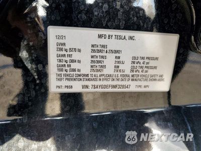 Zdjęcie 12 z 12 samochodu: 2022 TESLA MODEL Y VIN:7SAYGDEF9NF328547 - miniatura