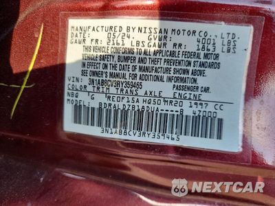 Zdjęcie 12 z 12 samochodu: 2024 NISSAN SENTRA SV VIN:3N1AB8CV3RY359465 - miniatura