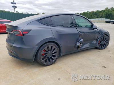 Trzecie zdjęcie samochodu z tyłu: 2021 TESLA MODEL Y VIN:5YJYGDEF2MF252939 - miniatura