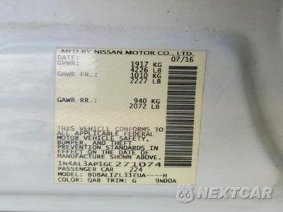 Zdjęcie 12 z 12 samochodu: 2016 N ALTIMA VIN:1N4AL3AP1GC271074 - miniatura