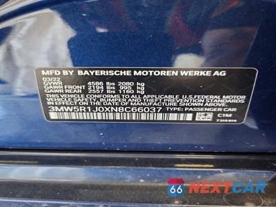 Zdjęcie 13 z 13 samochodu: 2022 BMW 3 SERIES 330I VIN:3MW5R1J0XN8C66037 - miniatura