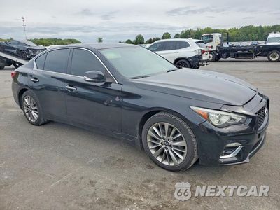 Czwarte zdjęcie samochodu z boku: 2018 INFINITI Q50 3.0T LUXE VIN:JN1EV7ARXJM430399 - miniatura