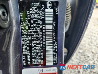 Zdjęcie 12 z 12 samochodu: 2014 TOYOTA CAMRY LE VIN:4T4BF1FK5ER366821 - miniatura