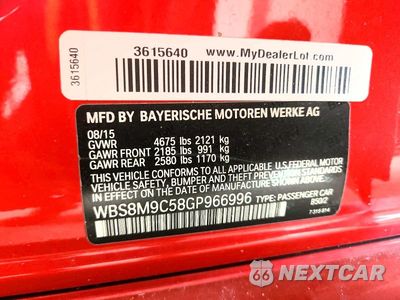 Zdjęcie 12 z 12 samochodu: 2016 BMW M3 VIN:WBS8M9C58GP966996 - miniatura