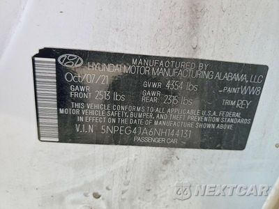 Zdjęcie 12 z 12 samochodu: 2022 HYUNDAI SONATA SE VIN:5NPEG4JA6NH144131 - miniatura