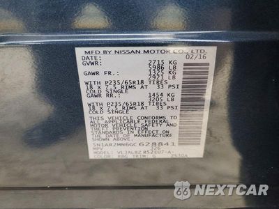 Zdjęcie 13 z 13 samochodu: 2016 NISSAN PATHFINDER S VIN:5N1AR2MN6GC628841 - miniatura