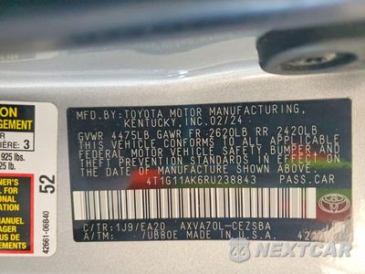 Zdjęcie 12 z 12 samochodu: 2024 TOYOTA CAMRY SE VIN:4T1G11AK6RU238843 - miniatura
