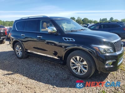 Czwarte zdjęcie samochodu z boku: 2016 INFINITI QX80 BASE VIN:JN8AZ2NC3G9402842 - miniatura