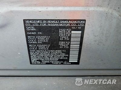 Zdjęcie 13 z 13 samochodu: 2017 NISSAN ROGUE SV VIN:KNMAT2MV4HP505099 - miniatura