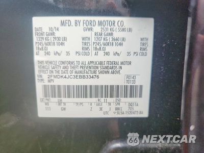 Zdjęcie 13 z 13 samochodu: 2014 FORD EDGE SEL VIN:2FMDK4JC3EBB33476 - miniatura
