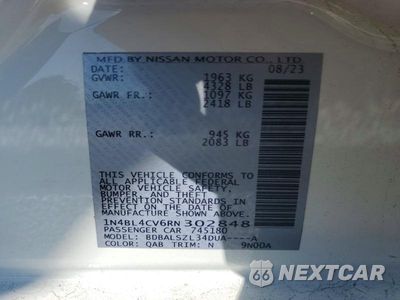 Zdjęcie 12 z 12 samochodu: 2024 NISSAN ALTIMA SR VIN:1N4BL4CV6RN302848 - miniatura