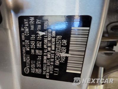 Zdjęcie 12 z 12 samochodu: 2012 HYUNDAI ACCENT GS VIN:KMHCT5AE0CU015778 - miniatura