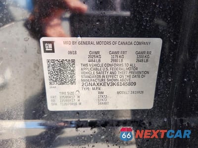 Zdjęcie 13 z 13 samochodu: 2019 CHEVROLET EQUINOX LT VIN:2GNAXKEV3K6145809 - miniatura