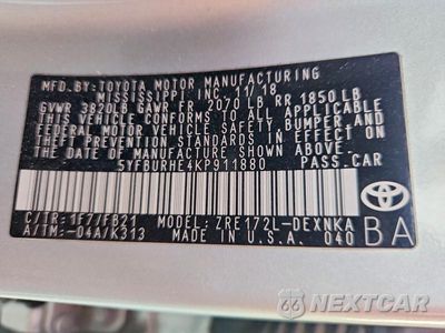 Zdjęcie 13 z 13 samochodu: 2019 TOYOTA COROLLA LE VIN:5YFBURHE4KP911880 - miniatura