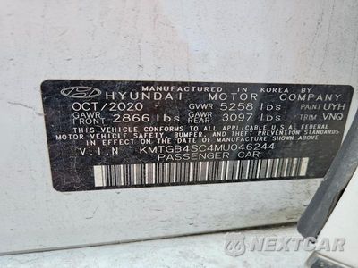 Zdjęcie 13 z 13 samochodu: 2021 GENESIS G80 2.5T VIN:KMTGB4SC4MU046244 - miniatura