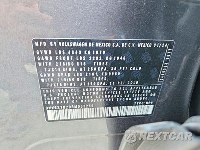 Zdjęcie 14 z 14 samochodu: 2024 VOLKSWAGEN TAOS SE VIN:3VVSX7B20RM053269 - miniatura