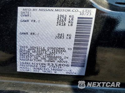 Zdjęcie 13 z 13 samochodu: 2024 NISSAN ALTIMA SR VIN:1N4BL4CV1RN335806 - miniatura