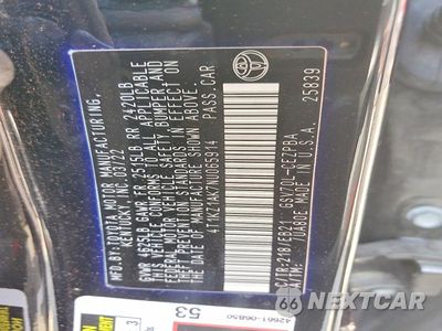 Zdjęcie 12 z 12 samochodu: 2022 TOYOTA CAMRY TRD VIN:4T1KZ1AK7NU065914 - miniatura