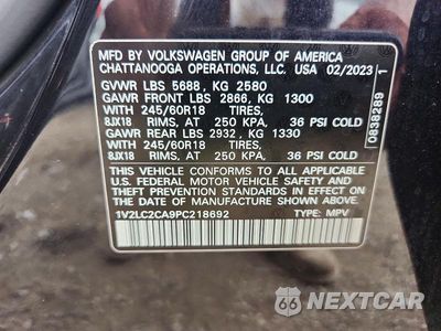 Zdjęcie 13 z 13 samochodu: 2023 VOLKSWAGEN ATLAS CROSS SPORT SE VIN:1V2LC2CA9PC218692 - miniatura