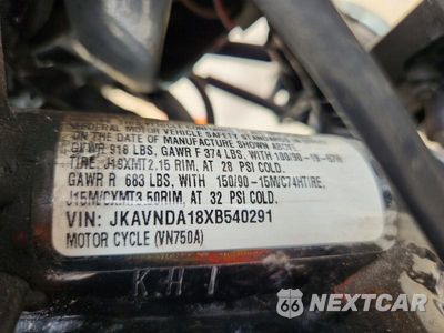 Zdjęcie 9 z 9 samochodu: 1999 KAWASAKI VN750 VIN:JKAVNDA18XB540291 - miniatura