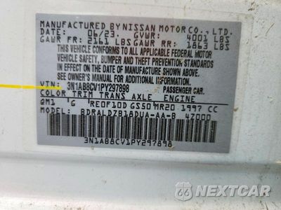 Zdjęcie 12 z 12 samochodu: 2023 NISSAN SENTRA SV VIN:3N1AB8CV1PY297898 - miniatura