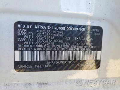 Zdjęcie 13 z 13 samochodu: 2019 MITSUBISHI OUTLANDER SPORT ES VIN:JA4AP3AU1KU010321 - miniatura
