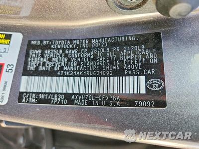 Zdjęcie 13 z 13 samochodu: 2024 TOYOTA CAMRY XSE VIN:4T1K31AK1RU621092 - miniatura