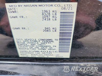 Zdjęcie 12 z 12 samochodu: 2021 NISSAN ALTIMA SR VIN:1N4BL4CV9MN401656 - miniatura