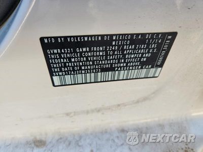 Zdjęcie 12 z 12 samochodu: 2015 VOLKSWAGEN JETTA SE VIN:3VWD17AJ2FM252673 - miniatura