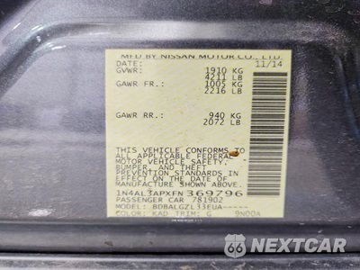 Zdjęcie 13 z 13 samochodu: 2015 NISSAN ALTIMA 2.5 S VIN:1N4AL3APXFN369796 - miniatura