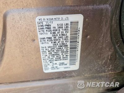 Zdjęcie 12 z 12 samochodu: 2012 NISSAN MURANO S VIN:JN8AZ1MUXCW106460 - miniatura