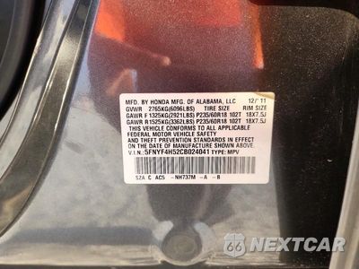 Zdjęcie 13 z 13 samochodu: 2012 HONDA PILOT EXL VIN:5FNYF4H52CB024041 - miniatura