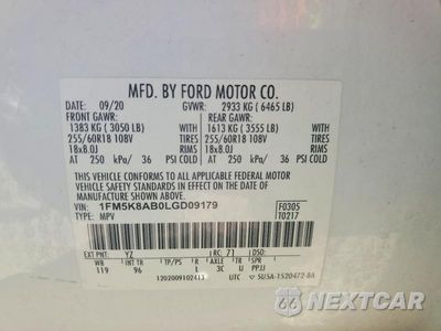 Zdjęcie 13 z 13 samochodu: 2020 FORD EXPLORER POLICE INTERCEPTOR VIN:1FM5K8AB0LGD09179 - miniatura