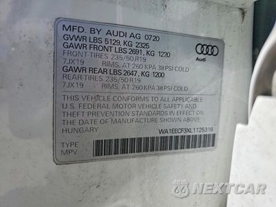 Zdjęcie 13 z 13 samochodu: 2020 AUDI Q3 PREMIUM PLUS S-LINE VIN:WA1EECF3XL1125316 - miniatura