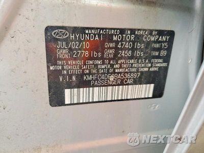 Zdjęcie 12 z 12 samochodu: 2011 HYUNDAI AZERA GLS VIN:KMHFC4DF0BA536897 - miniatura