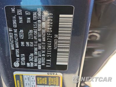 Zdjęcie 12 z 12 samochodu: 2015 KIA OPTIMA LX VIN:5XXGM4A72FG412319 - miniatura
