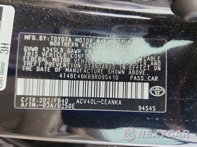 Zdjęcie 12 z 12 samochodu: 2009 TOYOTA CAMRY LE VIN:4T4BE46K69R095410 - miniatura