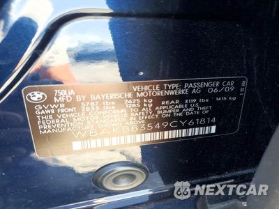 Zdjęcie 12 z 12 samochodu: 2009 BMW 750 LI VIN:WBAKB83549CY61814 - miniatura