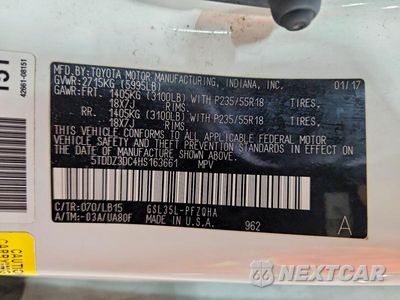 Zdjęcie 14 z 14 samochodu: 2017 TOYOTA SIENNA LIMITED PREMIUM 7-PASSENGER VIN:5TDDZ3DC4HS163661 - miniatura