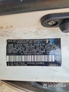 Zdjęcie 12 z 12 samochodu: 2007 TOYOTA CAMRY LE VIN:4T1BE46K77U698003 - miniatura