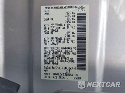 Zdjęcie 13 z 13 samochodu: 2023 NISSAN ROGUE SV VIN:5N1BT3BB2PC796674 - miniatura