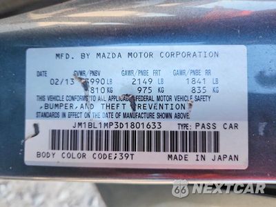 Zdjęcie 14 z 14 samochodu: 2013 MAZDA 3 I VIN:JM1BL1MP3D1801633 - miniatura