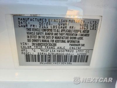 Zdjęcie 12 z 12 samochodu: 2025 NISSAN SENTRA SV VIN:3N1AB8CVXSY304386 - miniatura