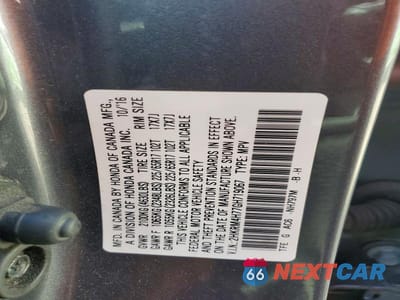 Zdjęcie 13 z 13 samochodu: 2016 HONDA CR-V EXL VIN:2HKRM4H77GH719067 - miniatura