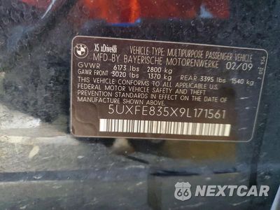 Zdjęcie 13 z 13 samochodu: 2009 BMW X5 XDRIVE48I VIN:5UXFE835X9L171561 - miniatura